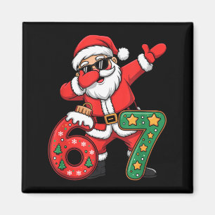 Aimant Drôle Six Sept 6 7 Meme Santa Dab Noël Dabbi