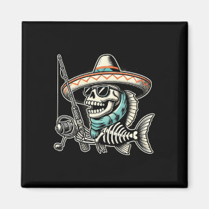 Aimant Drôle Skeleton Poisson Sombrero Cadeaux d'équipage