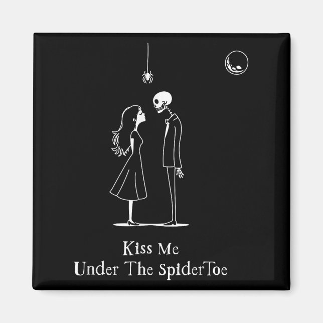 Aimant Drôle Squelette Halloween Mistletoe Costume parodi (Devant)