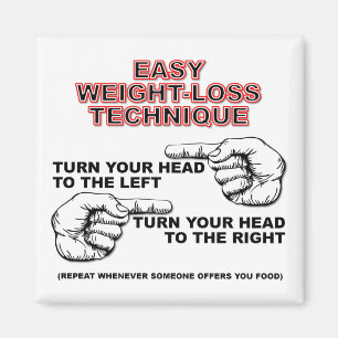 Aimant drôle suivant un régime de réfrigérateu