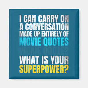 Aimant Drôle Superwer. Conversation de citations de films