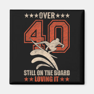 Aimant Drôle Surfer Cool Dude Surfboard 40 ans Surfi