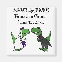 Drôle T-rex Dinosaures Marié et Mariage de chambre