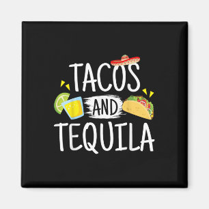 Aimant Drôle Tacos Et Tequila Mexicaine Sombrero Tee Cade