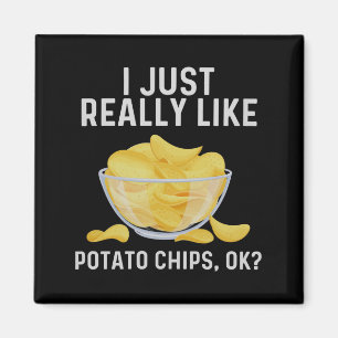 Aimant Drôle Tato Chips Art Pour Hommes Femme Sac Pour En