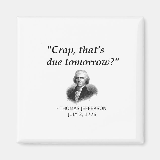 Aimant Drôle Thomas Jefferson Histoire Usa Enseignant Élè (Devant)