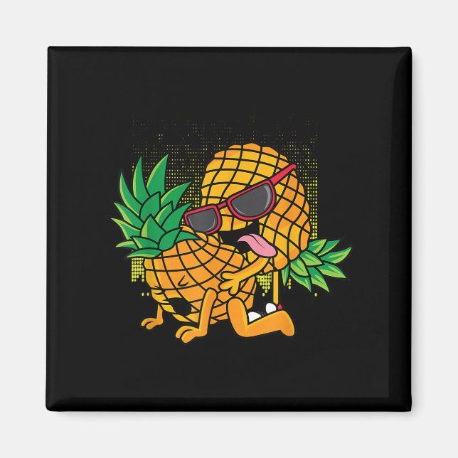 Aimant Drôle Tropical Fruit Humour Apparel, Co. Upside Do (Devant)