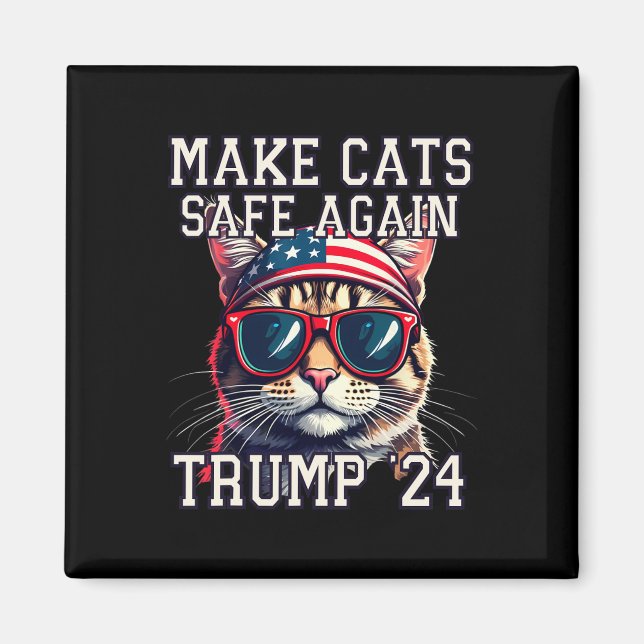 Aimant Drôle Trump 24 Président Débat Mème Faire Des Chat (Devant)