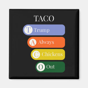 Aimant Drôle Trump abandonne toujours poulet tacos échang
