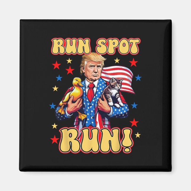 Aimant Drôle Trump Courir Harris Spot Course Chien Dete E (Devant)