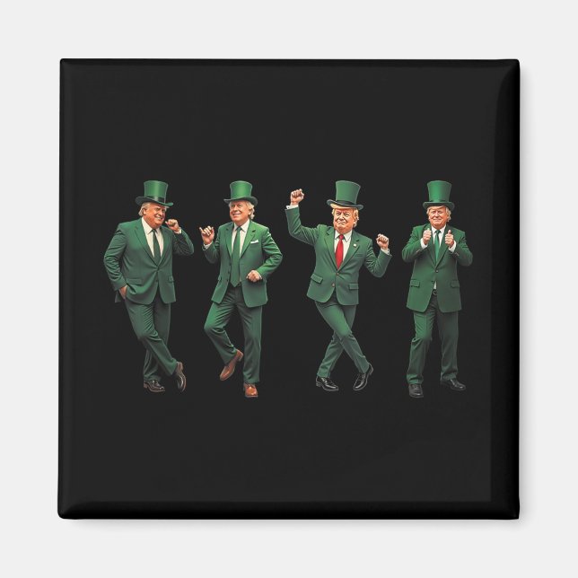 Aimant Drôle Trump Dance Saint Patricks Day Pyjamas Ymca  (Devant)