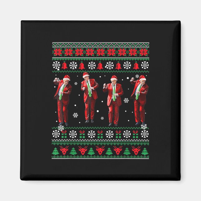Aimant Drôle Trump Danse Santa Claus Noël Noël Noël Noël  (Devant)