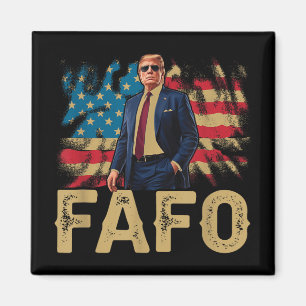 Aimant Drôle Trump Fafo, Y2k Fafo Trump American Flag Vin