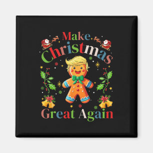 Aimant Drôle Trump Gingerbread Homme Rendre Noël Super Un