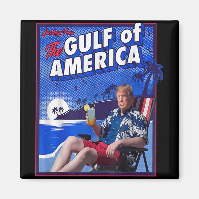 Aimant Drôle Trump Golfe Des États-Unis (Devant)