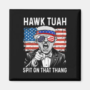 Aimant Drôle Trump Hawk Tuah - Crache Sur Ce Mème Thang