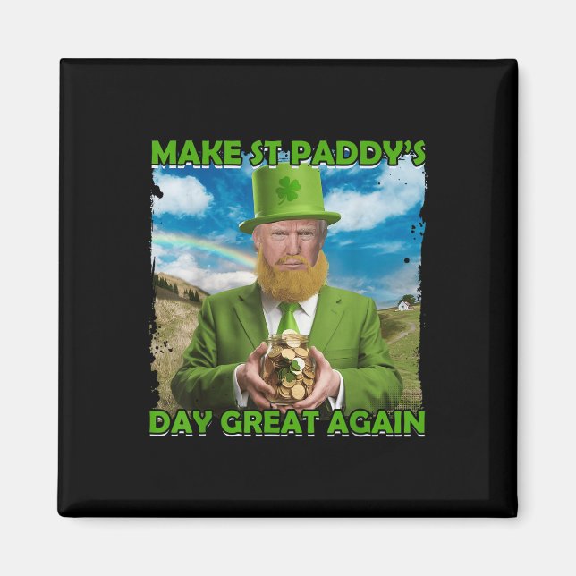 Aimant Drôle Trump Jour de la Saint Patrick Faire de St P (Devant)