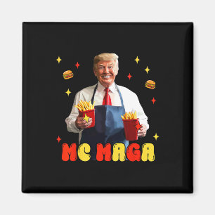 Aimant Drôle Trump Mc Méga Frites Fast Food