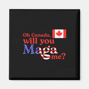 Aimant Drôle Trump oh Canada Drapeau États-Unis Et Canada