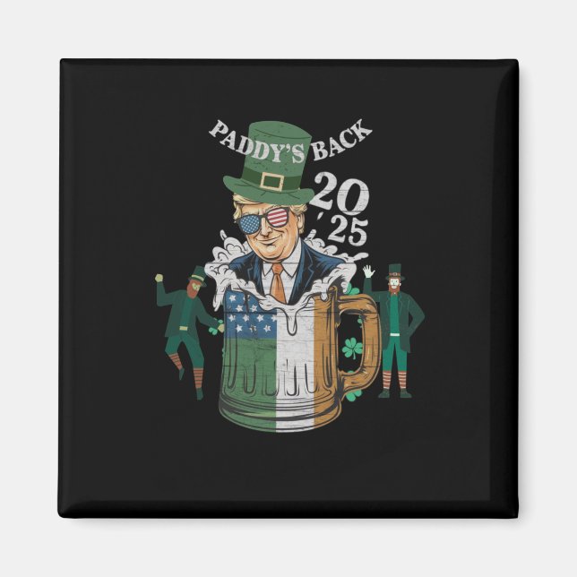 Aimant Drôle Trump Paddy's Back St. Patrick Day Funny Gif (Devant)