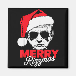 Aimant Drôle Trump Père Noël Joyeux Noël Rizzmas Chapeau