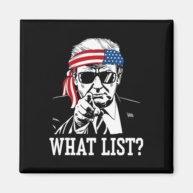 Aimant Drôle Trump Quelle Liste 2  (Devant)