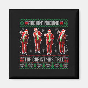 Aimant Drôle Trump Rockin Around The Christmas Tree Moche
