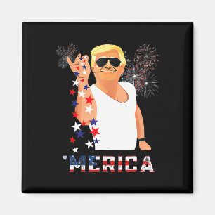 Aimant Drôle Trump sel Merica liberté 4 juillet cadeaux