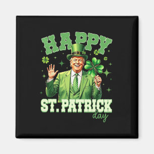 Aimant Drôle Trump St Patrick's Day Chanceux Shamrock Irl