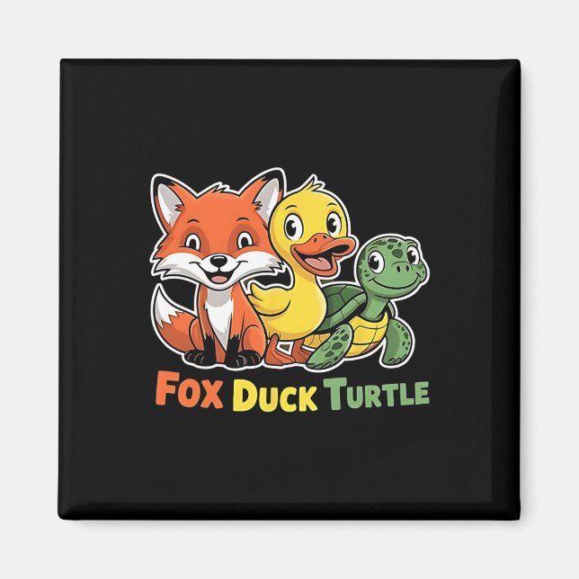 Aimant Drôle Trump subtil Fox Duck Turtle mignonne Animal (Devant)