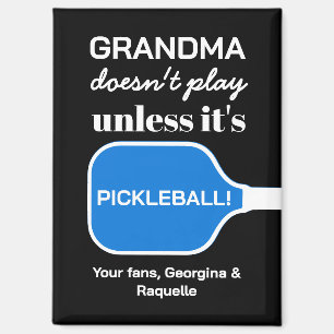 Aimant Drôle Typographie Personnalisée Pickleball Jouer G