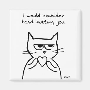 Aimant Drôle Valentine - Le Chat Peut Peut-Être Vous Aime