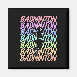 Aimant Drôle Vintage Volant de Badminton Joueur de Badmin