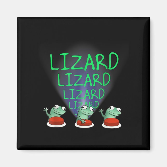 Aimant Drôle Weirdcore Animal Femmes Hommes Lizard Lizard (Devant)
