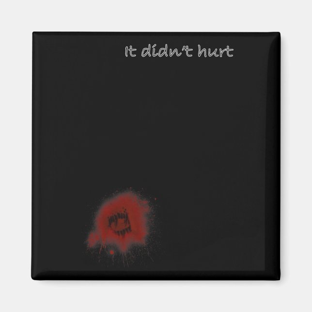Aimant Drôle Zombie Bite Halloween Bitten Blessures Homme (Devant)