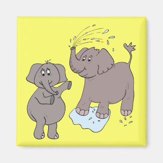 Aimant drôles d'éléphants "dessin"