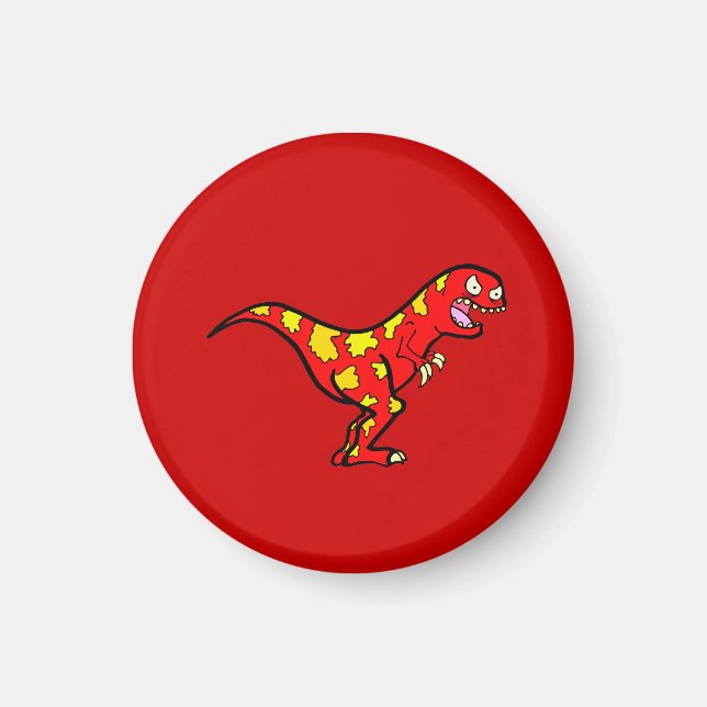Aimant Dryptosaurus rouge (Devant)
