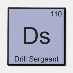 Aimant Ds - Sergent d'Exercice Chimie Élément Symbole Tee