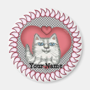 Aimant du coeur de chat gras