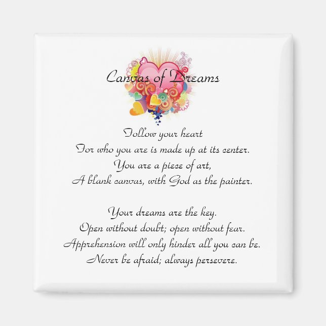 Aimant du coeur Suivez votre collection du coeur (Devant)