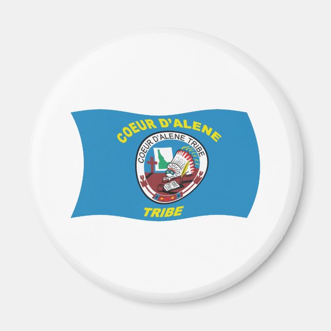 Aimant du drapeau de Coeur d'Alene (Devant)