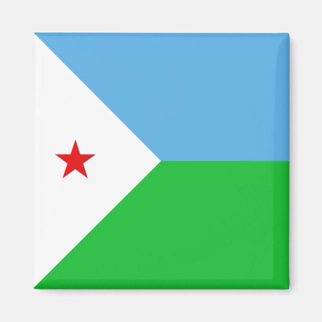 Aimant du drapeau de Djibouti (Devant)