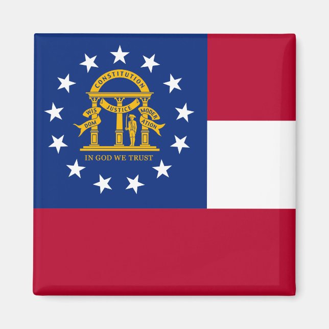 Aimant du drapeau de Géorgie (Devant)