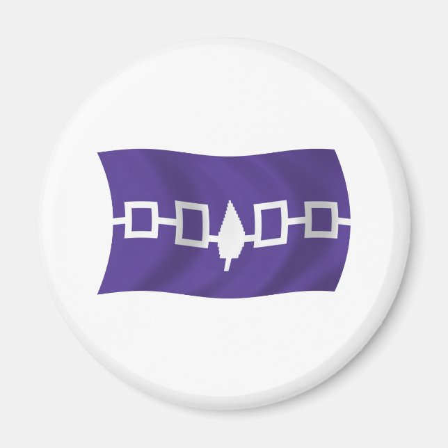 Aimant du drapeau de la Confédération Iroquoise (Devant)