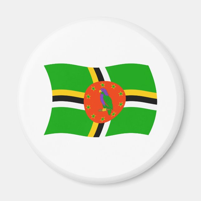 Aimant du drapeau de la Dominique (Devant)