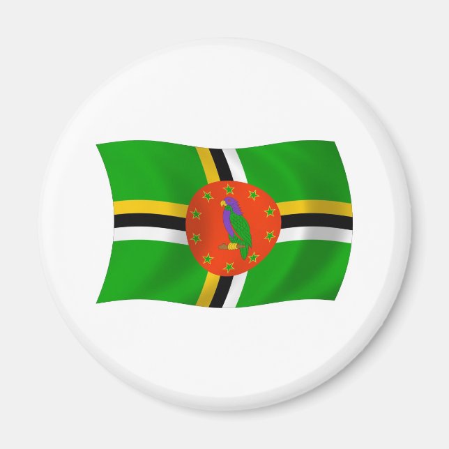 Aimant du drapeau de la Dominique (Devant)