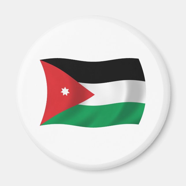 Aimant du drapeau de la Jordanie (Devant)