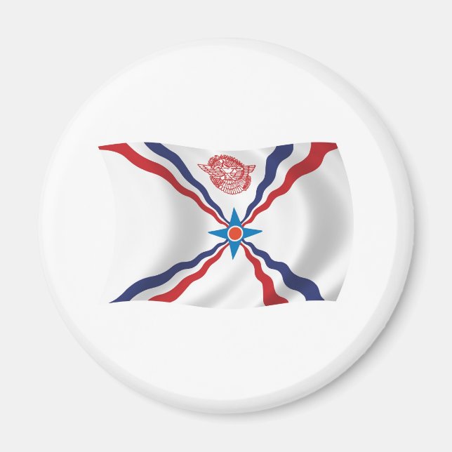 Aimant du drapeau de la nation assyrienne (Devant)