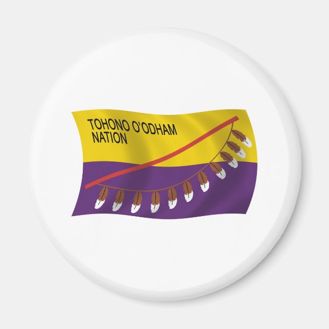 Aimant du drapeau de la nation Tohono O'odham (Devant)
