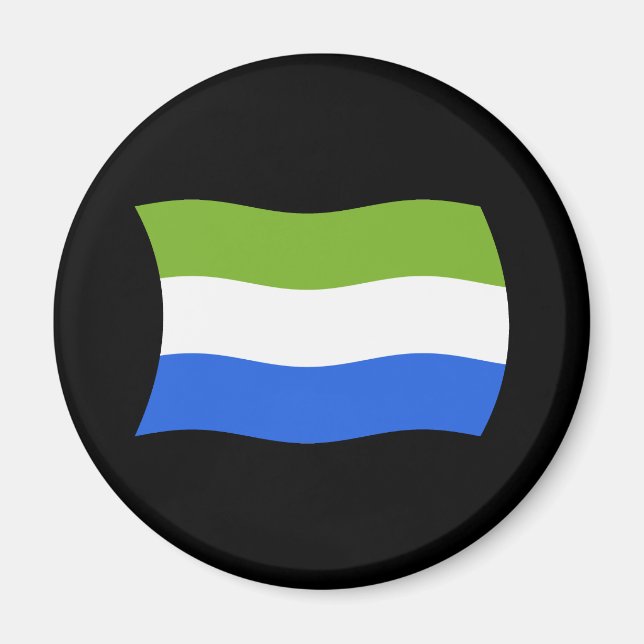 Aimant du drapeau de la Sierra Leone (Devant)